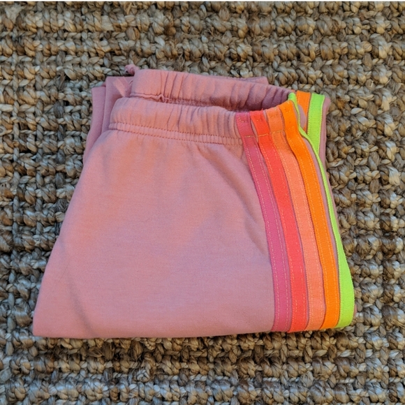 Aviator Nation pink sweatpants neon stripe - Picture 4 of 4